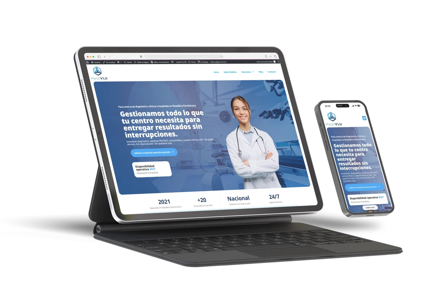 Diseño web suministros médicos